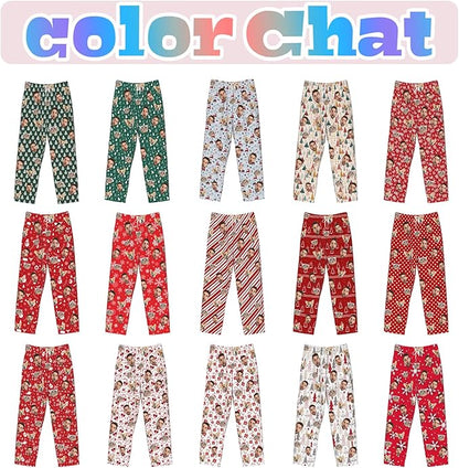 Custom Pajamas Pants Plaid Personalized Funny PJ Pant Design with Face Pajama for Men Women Dog Pet