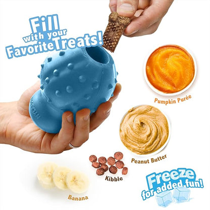 Nylabone Treatin' Cone Strong Stuffable Chew Toy for Dogs, Natural Rubber Fillable Treat Toy, Treat Dispensing Dog Toy, Bacon Flavor, Large Dogs - Up to 50 lbs, 1 Count
