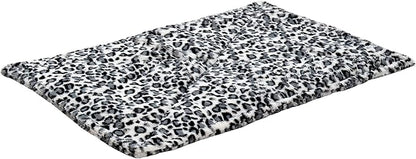 Furhaven ThermaNAP Self-Warming Cat Bed for Indoor Cats & Large/Medium Dogs, Washable & Reflects Body Heat - Quilted Faux Fur Reflective Bed Mat - Snow Leopard, Large (Pack of 3)