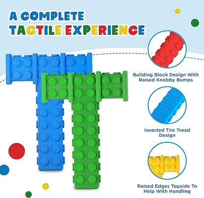 Chewy Sensory Toys for Kids with Autism Sensory Product for Adults Teens Toddlers, ADHD Tools for Kids, ADHD Toys for Autistic Children, Oral Motor Tool Tube, Mouth Toys, Chew Stick (Winter)