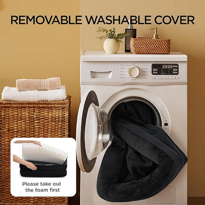 Bedsure L Plus Orthopedic Dog Bed for Large Dogs - Washable Dog Cat Bed Waterproof, L Plus Big Comfort Dogs Couch Sofa with Washable Removable Cover, Pet Bed with Nonskid Bottom, Black, 38"