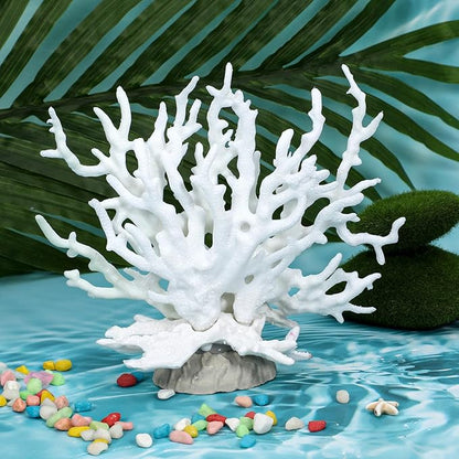 Fish Tank Fake Coral, Artificial Aquarium Coral Ornament, Aquarium Decor Plastic Plant Small, Multi-Purpose Simulation Water Grass, Faux Aquariums Ornament