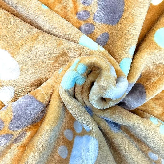 Dog Blankets for Large Dogs, 3 Pcs Dog Blanket Washable, Soft Fluffy Flannel Pet Blanket Mat Cover for Bed Couch, Cute Print Puppy Blanket 60" x 50"