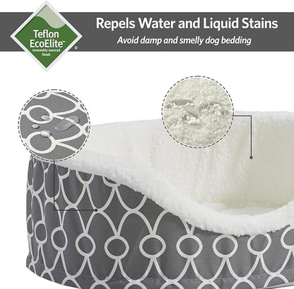 MidWest Homes for Pets Orthoperdic Egg-Crate Nesting Pet Bed w/ Teflon Fabric Protector, Medium Gray