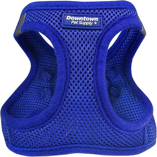Downtown Pet Supply Step in Dog Harness No Pull, XX-Large, Blue - Adjustable Harness with Padded Mesh Fabric and Reflective Trim - Buckle Strap Harness for Dogs