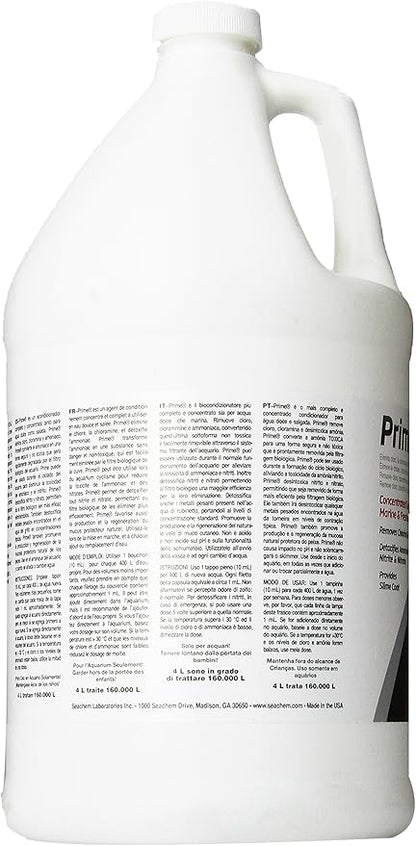 Seachem Prime Fresh and Saltwater Conditioner - Chemical Remover and Detoxifier 1 gal