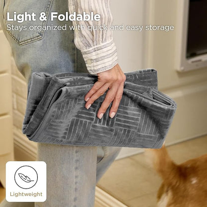 Bedsure Waterproof Couch Cover for Dogs Washable - Waterproof Blanket for Large Dogs Couch Sofa Cozy, Lightweight Furniture Protector for Pet Cat Quick Drying Puppy, Ash Grey, 40x50IN