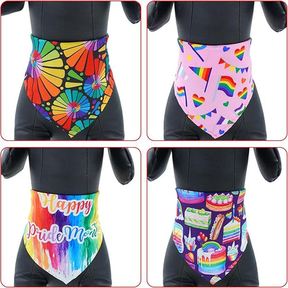 30 Pack Rainbow Dog Bandanas Bulk for Large Dogs Breed 33 Inch LGBT Extra Large Dog Bandanas XL Pride Month Dogs Bandana Grooming L