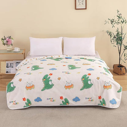 WenBags Waterproof Dog Bed Cover 60 * 80 Inches Throw Size,Pet Hair Resistant Reversible Couch Cover Mattress Protector,Leakproof Bed Liner/Sheet/Blanket for Adults Elderly Pets,Cute Dinosaurs