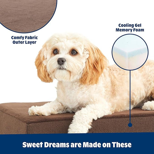Barkbox Orthopedic Dog Bed | Comfortable Memory Foam Mattress for Joint Relief | Head and Neck Support Waterproof with Non Skid Bottom | Calming Durable Bed with Washable Cover | Small, Espresso