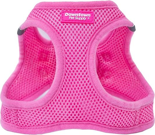 Downtown Pet Supply Step-in Dog Harness – No Pull, Adjustable Padded Mesh with Reflective Trim, Secure Buckle Strap – Comfortable & Breathable Small Dog Harness, XX-Small, Pink
