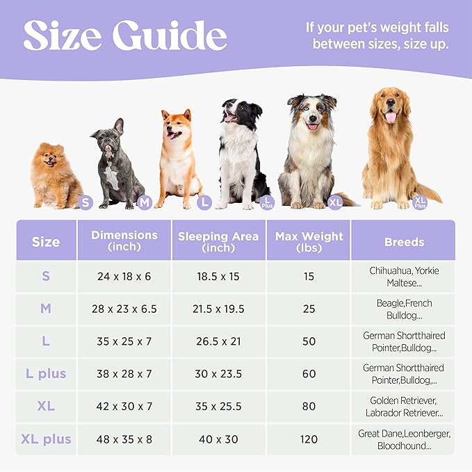 LE SURE Cute Dog Beds Large Sized Dog, Orthopedic Waterproof Large Pet Bed with Sides, High Back Non-Slip Bottom and Egg-Crate Foam Pet Couch Sofa with Washable Removable Cover, Beige