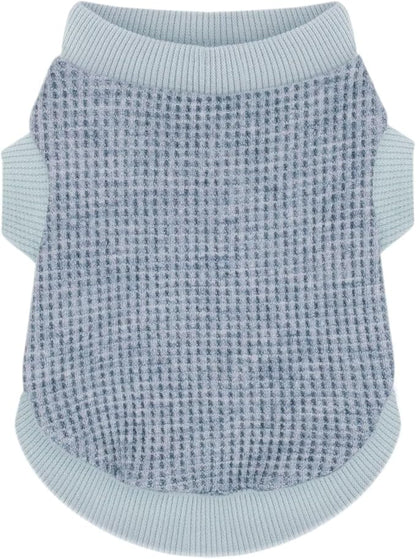 Cozy and Functional Dog Shirts for Small Puppies: Stretchable Blue Attire with Easy-On Design, Ideal for Chihuahuas and Yorkies - Enhance Comfort and Playfulness on Chill Days Large