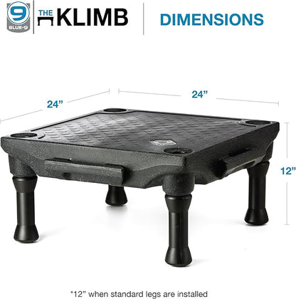 Blue-9 Pet Products KLIMB Dog Training Platform and Agility System, Durable and Portable for Indoor or Outdoor Use, Made in The USA, Black