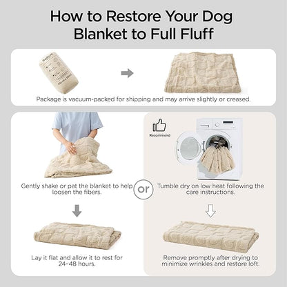 Bedsure Dog Blanket for Medium Dogs Washable - Fluffy Fuzzy Puppy Cat Blanket with Premium 300GSM Coral Fleece Soft for Pet Kitten Doggy, Pink, 30x40IN