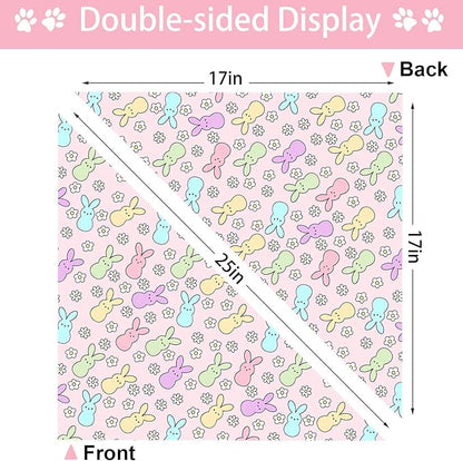Easter Dog Bandana, 2 Pack Adjustable Holiday Party Pets Rabbit Easter Egg Bandanas Triangle Bibs Dog Cat Scarf Set