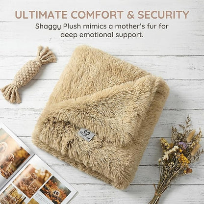PJYuCien Dog Blankets for Small Medium Dogs Washable - Fluffy Fuzzy Cat Blanket for Couch, Puppy Throw for Furniture with Polyester Fleece, Super Soft Plush for Pet Kitten Doggy, Brown, 30" x 40"