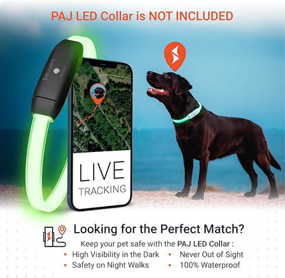 PAJ GPS Dog Tracker - 4G Real-Time Tracking & Runaway Alerts - Waterproof, Long-Range, Smart App Monitor Health & Activity - Fits Any Collar, Mini Device Navigator Chip - Subscription Required - Black