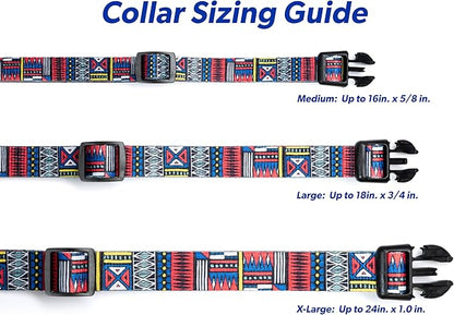 MS-5 Automatic Pet Door Collar, Genuine High Tech Pet Brand Dog Collar for Power Pet Doors - Deluxe Strap (Tribal, Extra Large) - DC-TBL-MS5-XL
