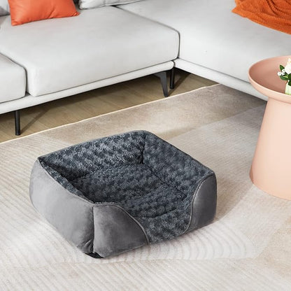 INVENHO X-Large Dog Bed for Large, Medium, Small Dogs - Rectangle, Washable, Orthopedic, Soft Calming Sleeping Puppy Bed - Durable Pet Cuddler with Anti-Slip Bottom - XL (35"x25"x10")
