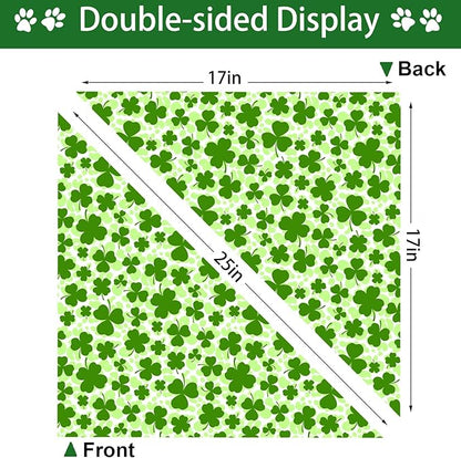 St. Patrick's Day Dog Bandana, 2 Pack Adjustable Holiday Party Pets Saint Patrick Day Bandana Triangle Bibs Lucky Dog Cat Scarf Set