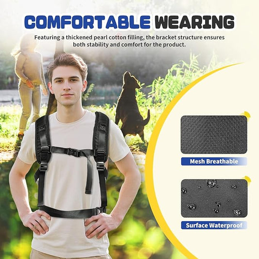 Dog Backpack Carrier, Legs-Out Front Carrier for Small Dogs, Adjustable Breathable Front Carrier for Hiking, Cycling, Travel (Black)