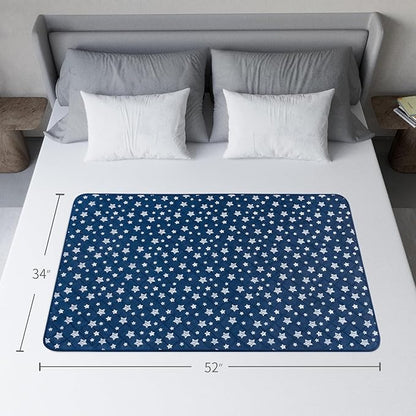 Waterproof Bed Pads Washable, Absorbent Chuck Pads for Incontinence, Washable Pee Pads for Dogs, Waterproof Mattress Protector for Seniors, Bedwetting Kids, Hospitals, Pets, 34"x52" 2 Pack