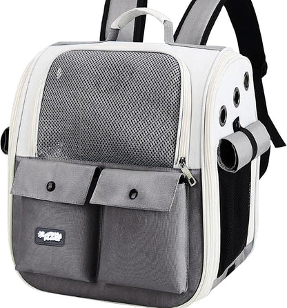 Pet Carrier Backpack for Cats & Dogs up to 22 LBS – Airline Approved Cat Carrier Bag – Ventilated Design for Travel, Hiking & Vet Transport