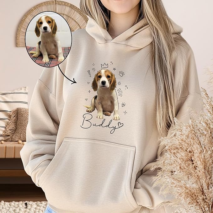 CHIARA CONTI11 Custom Dog Hoodie, Custom Pet Gifts, Custom Dog Shirt, Custom Dog Sweatshirt, Valentine's Day Gift