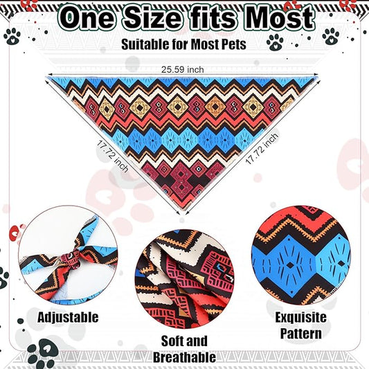 Amylove 120 Pcs St. Patrick's Day Dog Bandanas Bulk Holiday Triangle Dog Pack Puppy Kerchief Bandana Adjustable Spring Pet Scarf for Pet Cat Costume Accessories Decor(Geometry)