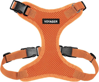 Voyager Step-in Pet Harness - All Weather Mesh, Adjustable Step in Harness for Cats and Dogs by Best Pet Supplies - Orange, M