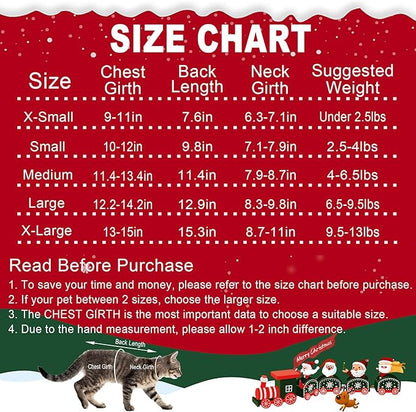 Cat Christmas Sweater Pet Winter Warm Coat Pajamas Reindeer Snowflake Knitwear Cat Sweater for Cats Kitty Puppy (Reindeer, XS)