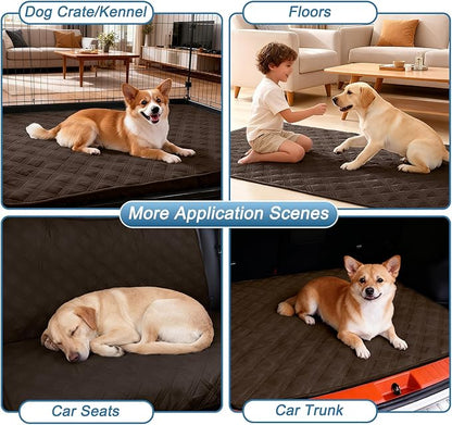hyha Waterproof Dog Blanket, Reversible Pet Bed Blanket, Soft Sofa Couch Cover for Dogs Washable, Waterproof Pet Couch Covers for Sofa Puppy Cats Furniture Protector(68"x82", Chocolate/Beige)