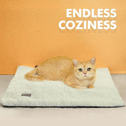 Self Warming Cat Bed Self Heating Cat Dog Mat 29.1 x 18.9 inch Extra Warm Thermal Pet Pad for Indoor Outdoor Pets with Removable Cover Non-Slip Bottom Washable Non Electric