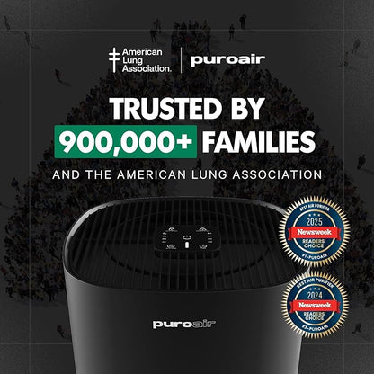 PuroAir 240 HEPA Air Purifier for Home Large Rooms - Covers Up To 1,000 Sq Ft - Filters Up To 99.9% of Pollutants, Smoke, Pollen, Dust - Quiet HEPA Air Filter - Air Purifiers for Bedroom