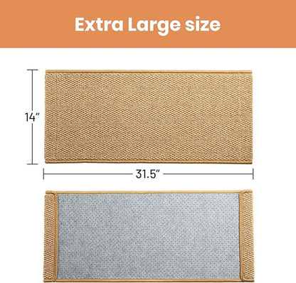 Ordora Large Cat Scratcher Mat: 31.5 X 14 Inch Upgrade Soft Sisal Horizontal Cat Floor Scratching Pad, Cat Scratching Rug Protect Furniture