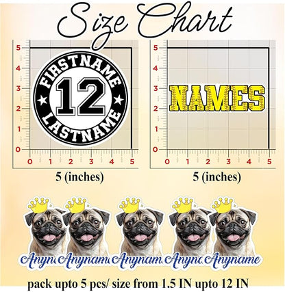 Custom Pet Name Sticker Personalized Text Face Photo Crown King Queen Animal Lovers Decal Waterproof Die Cut Vinyl & Transparent DTF Decal for Laptop Helmet Car Cup Phone Tablet for Male Female