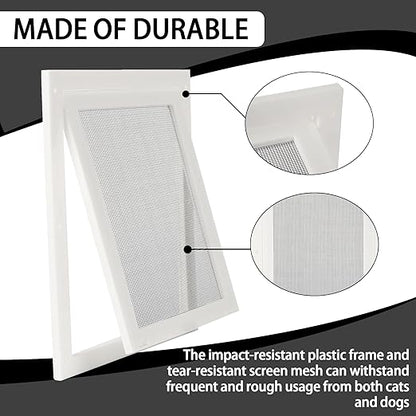 20-Pack Disposable Litter Box Waste Receptacles Compatible with Littermaid Waste Receptacles, and 7.87" x 9.84" Pet Screen Door Flap Compatible with Doggy Fits Dogs & Cats Under 30 Lbs