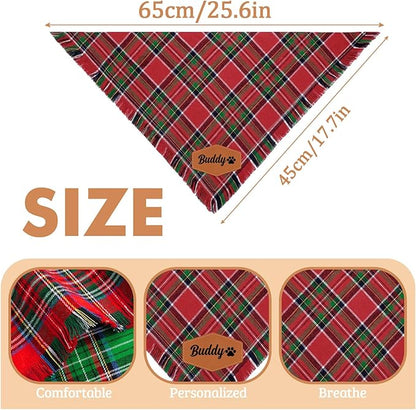 Personalized Dog Gifts Withe Name Custom Dog & Cat Bandana Personalized Pet Neckwear Dogs Costume Accessories for Small Medium Large Dogs Cats Birthday Valentines Day Gifts