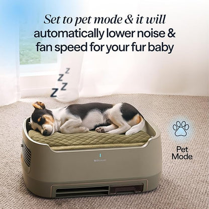 Blueair PetAir Air Purifier for Pets with Built-In Pet Bed, H13 True HEPA, 5-Stage Filtration, Smart Auto Mode, Removes Pet Dander, Hair, Odors & Allergens, Large Rooms up to 1300 sq ft