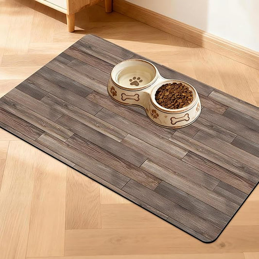 Pet Feeding Mat for Floors Waterproof Dog Mat for Food and Water Absorbent Quick Dry Non Slip mat for Cat Bowls