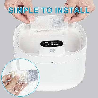 Cat Water Fountain Filters, 8 Pack Replacement Filters for Pet, Pre-Filter Sponges Set for Stainless Steel 67oz, 88oz, 95oz, 135oz Automatic Dog Pet Fountain Water Dispenser