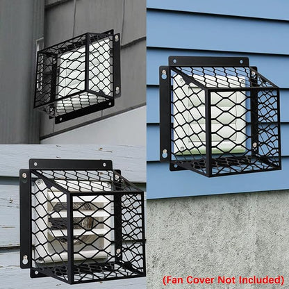 Dryer Vent Bird Guard,Dryer Vent Cover Bird Guard Cage for Most 3" to 4" Exhaust Fan Cover,7"Lx7"Wx5"H Steel Ventilation Bird Cage for Bathroom Exhaust Ventilation,Black