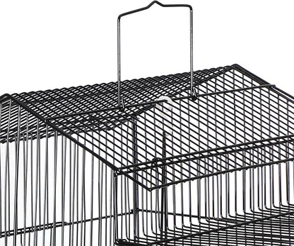 39-Inch Roof Top Bird Cage Large Flight Parrot Cage w/Toys for Small Quaker Cockatiel Sun Conure Parakeet Finch Green Cheek Conure Budgie Lovebird
