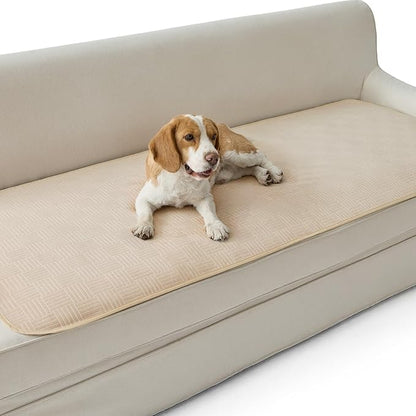Bedsure Waterproof Couch Cover for Dogs Washable - Waterproof Blanket for Couch Sofa Cozy, Lightweight Furniture Protector for Pet Cat Quick Drying Puppy, Sandy Tan, 30x70IN