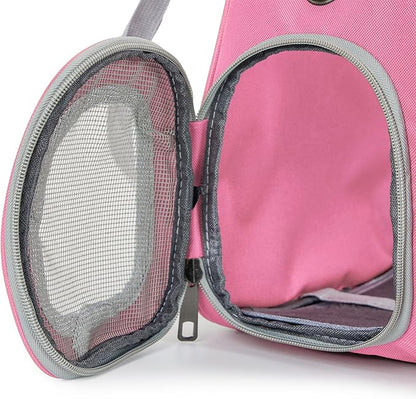 Cat Bubble Backpack Carrier for Small Medium Dogs Cats Carrying Bag, Airline Approved Pet Travel Carrying Bag Dog Hiking Walking Outdoor Backpack (Pink)