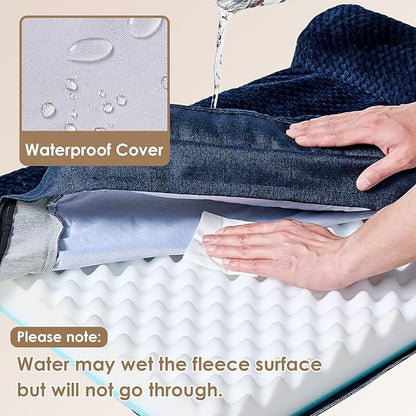 EHEYCIGA XL Dog Bed Memory Foam for Crate, Extra Large Dog Bed Orthopedic with Washable Removable Cover, Waterproof Pet Sofa Couch XLarge Size Dogs, 41x27x6.5, Navy Blue