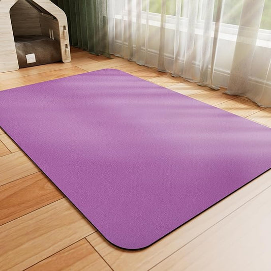 Dog Food Mat - Absorbent Cat Mat for Food and Water, No Stains Pet Feeding Bowl Mat, Easy to Clean Pet Placemats, Quick Dry Dog Water Dispenser Mat for Messy Drinkers | Purple 18"x 28"