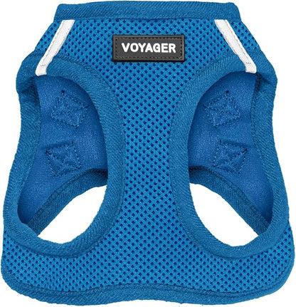 Best Pet Supplies Voyager Step-in Air Harness - All Weather Mesh, Reflective, No Pull Harness for Dogs, Cats - Secure with Hook & Loop Fastener, Buckle, Double D-Rings - Royal Blue, L