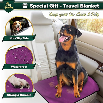 Paw Buddies Waterproof Blanket 80"x90" – Reversible Microfleece Throw for Couples, Pets & Family – Leakproof, Machine Washable Bed & Sofa Protector for Home or Travel
